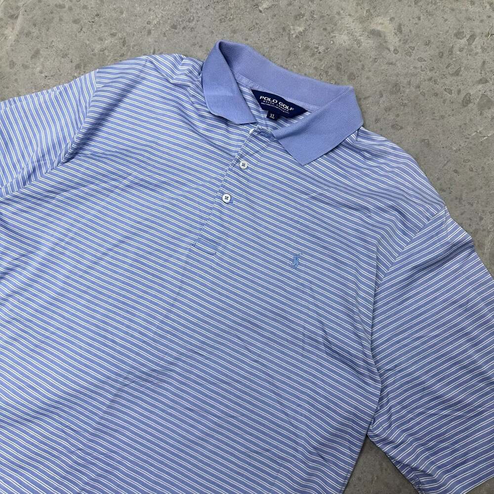 Polo Golf Striped Pima Cotton Polo Shirt - XL